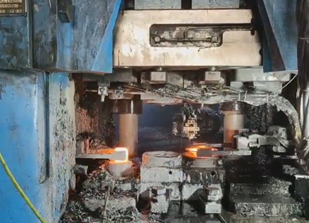 Forging automation line for wheel hubs production